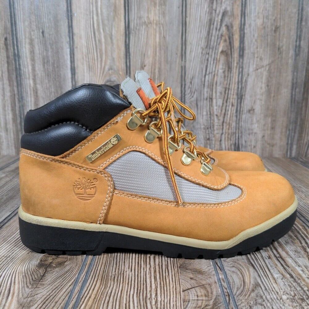 Timberland Field Boots‎ Junior Wheat NuBuck Leather 15945M Youth 4.5 Waterproof